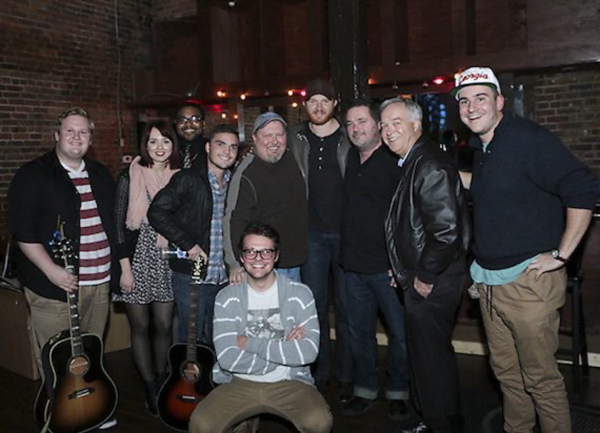 Group photo at a Nashville writers&rsquo; night